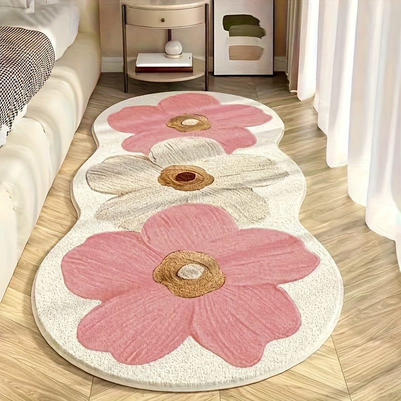 🎅 55 % rabatt – Ultra mjuk matta med oregelbundet blommönster! 🌸🧡 Lyxig komfort och lekfull look för sovrummet eller vardagsrummet! 🛋️✨