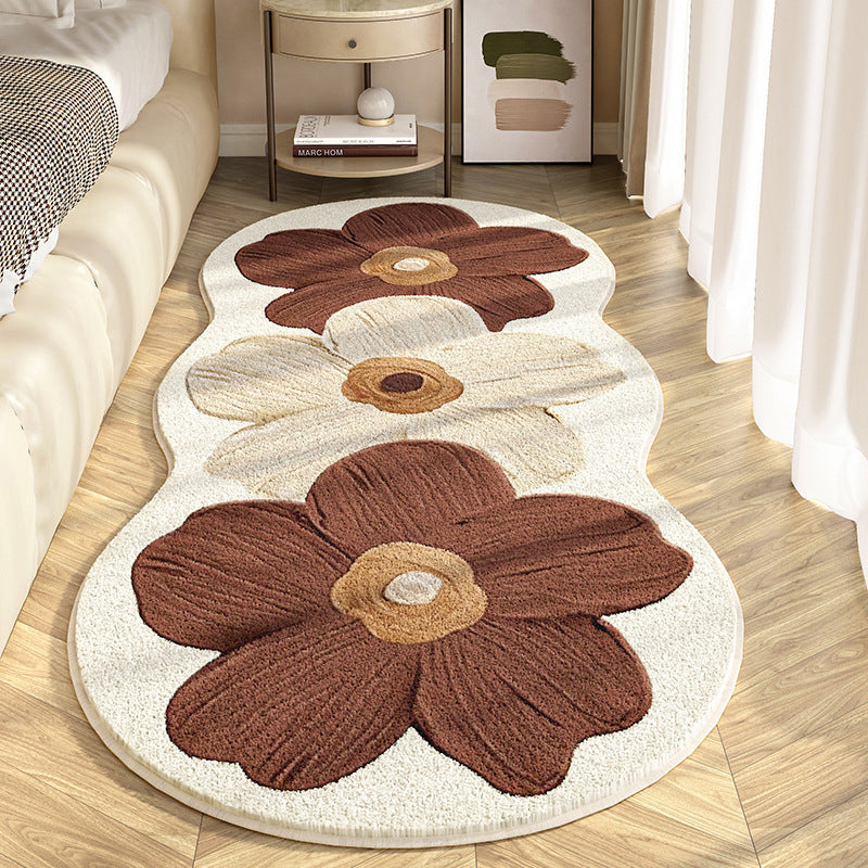 🎅 55 % rabatt – Ultra mjuk matta med oregelbundet blommönster! 🌸🧡 Lyxig komfort och lekfull look för sovrummet eller vardagsrummet! 🛋️✨