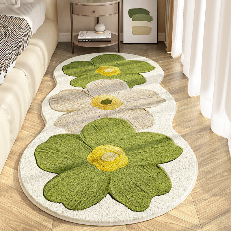 🎅 55 % rabatt – Ultra mjuk matta med oregelbundet blommönster! 🌸🧡 Lyxig komfort och lekfull look för sovrummet eller vardagsrummet! 🛋️✨