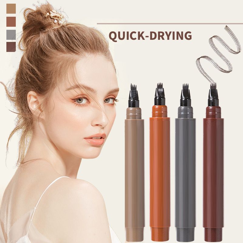 ✏️ 50% RABATT! 🎉 Vattentät Ögonbrynspenna – 4-in-1 Spetsar, Långvarig & Precis Fyllning 🖌️📦