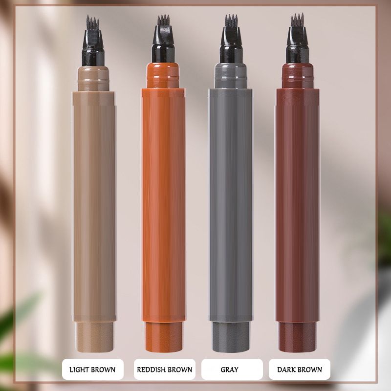 ✏️ 50% RABATT! 🎉 Vattentät Ögonbrynspenna – 4-in-1 Spetsar, Långvarig & Precis Fyllning 🖌️📦