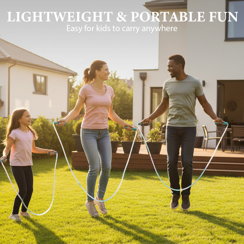 📢📢Köp 1 få 1 gratis🪀Hopprep för barn med färgglada LED-lampor✨