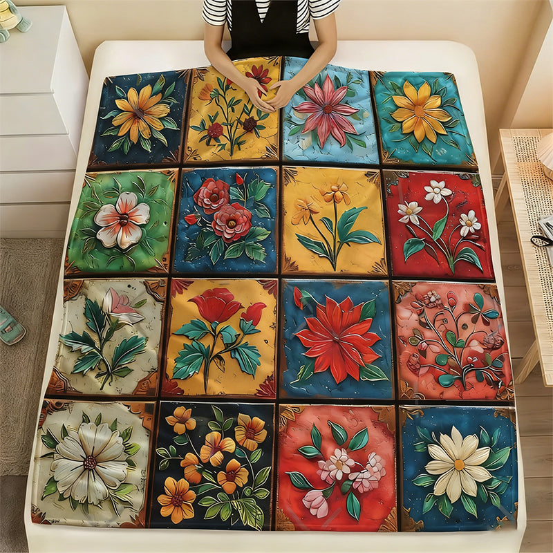 🔥🎁2026 Nyheter 61 % rabatt🔥 En mysig och mjuk flanellfilt med blommönster🛌