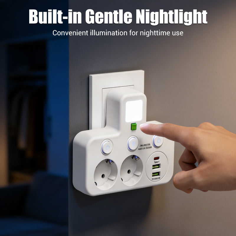 🔌2026 SPECIALERBJUDANDE - 60% RABATT⚡Smart grenuttag med USB-portar