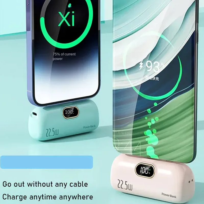 🔥🔋 50 % RABATT NU! ✨ 5000 mAh mini bärbar powerbank – snabb laddning, ultrakompakt och perfekt för resor 📱