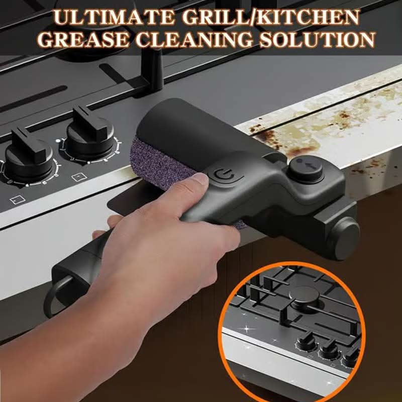 🔥 50 % RABATT NU! 🍖 Trådlös elektrisk grillborste – djup rengöring, långt handtag och uppladdningsbar 🔋
