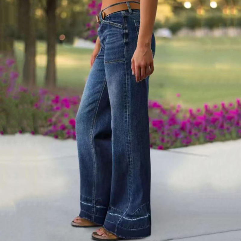 🎁Nya Tillskott 2026 – 👖55% Rabatt💥Retro Flare Jeans för Kvinnor med Fickor
