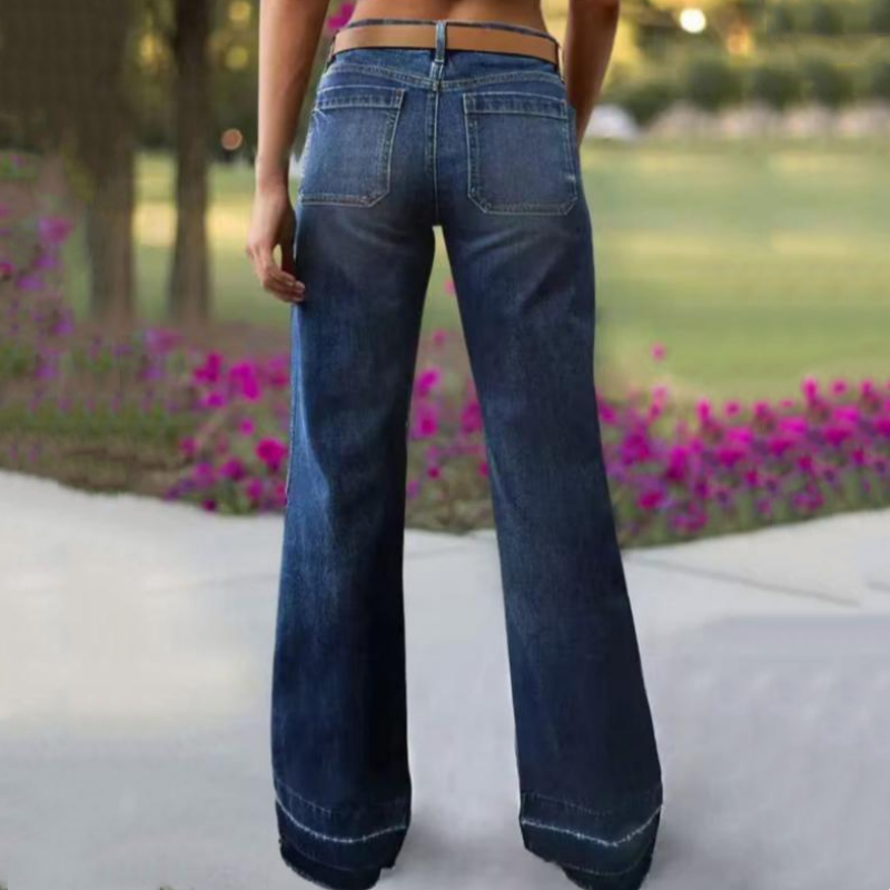 🎁Nya Tillskott 2026 – 👖55% Rabatt💥Retro Flare Jeans för Kvinnor med Fickor