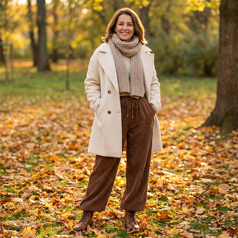 👖 60% RABATT! 💃 Dam Corduroybyxor – Löst sittande, Mjukt Tyg & Perfekt för Vardag & Ledighet ✨