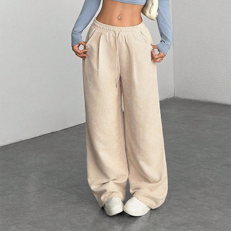 👖 60% RABATT! 💃 Dam Corduroybyxor – Löst sittande, Mjukt Tyg & Perfekt för Vardag & Ledighet ✨