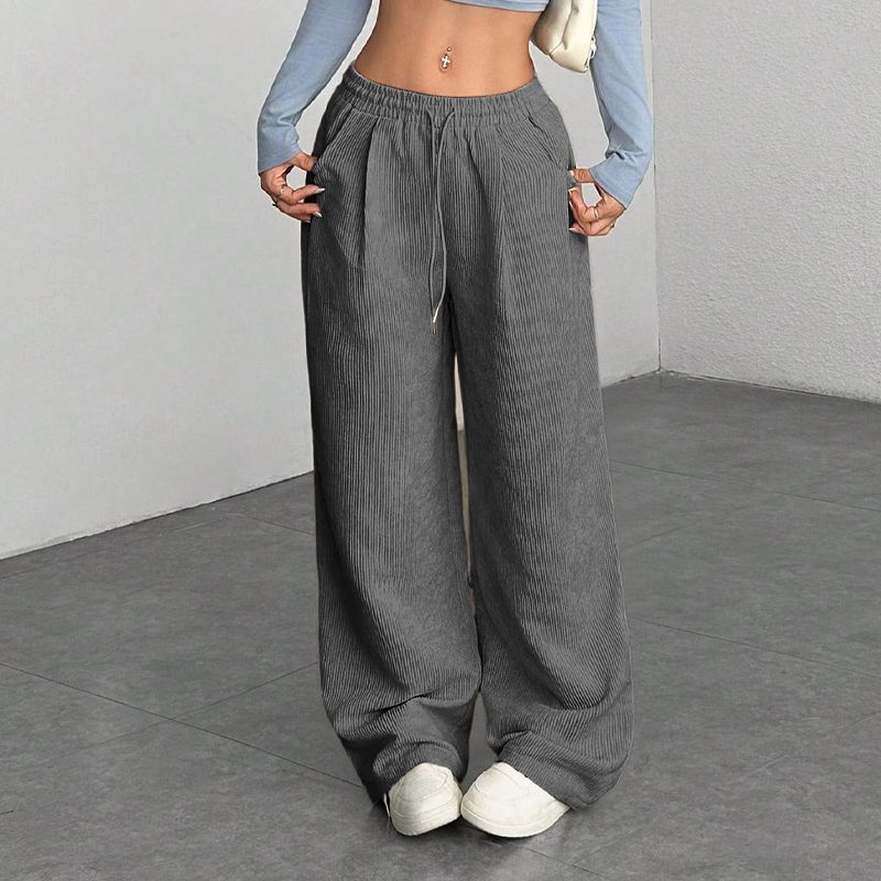 👖 60% RABATT! 💃 Dam Corduroybyxor – Löst sittande, Mjukt Tyg & Perfekt för Vardag & Ledighet ✨
