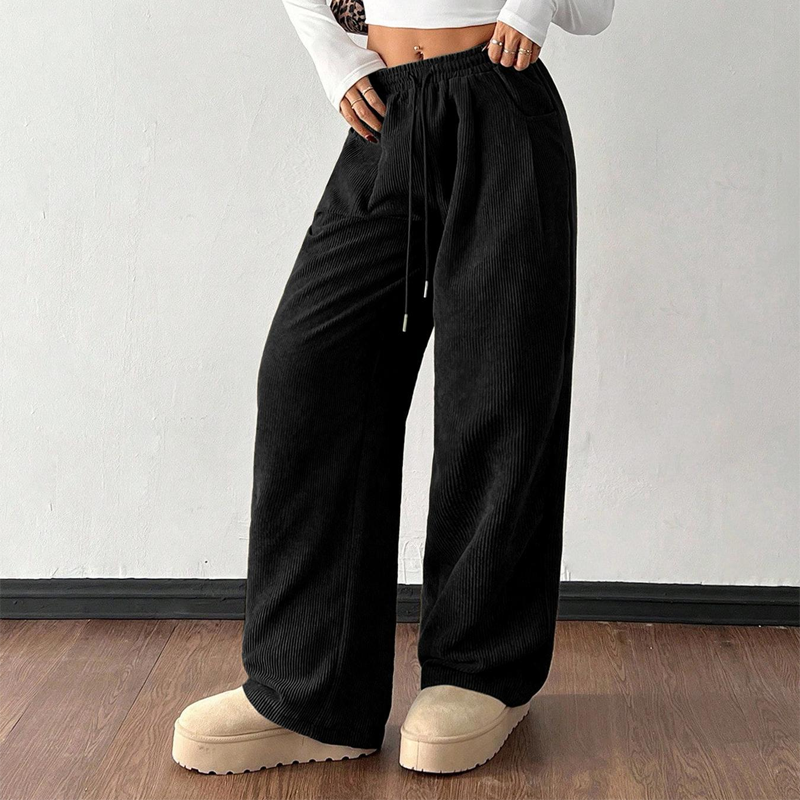 👖 60% RABATT! 💃 Dam Corduroybyxor – Löst sittande, Mjukt Tyg & Perfekt för Vardag & Ledighet ✨
