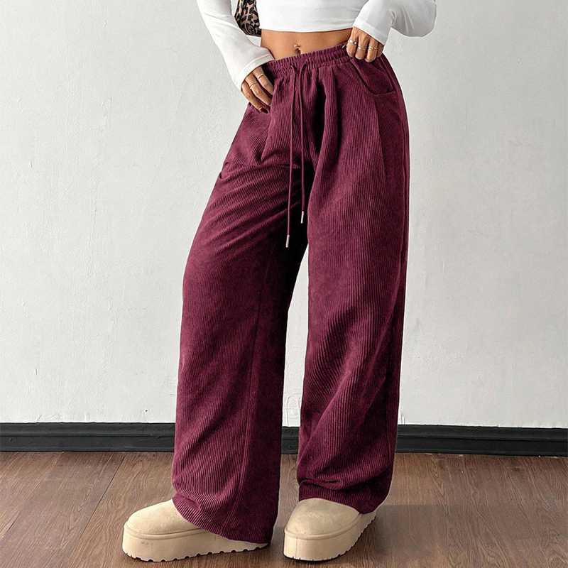 👖 60% RABATT! 💃 Dam Corduroybyxor – Löst sittande, Mjukt Tyg & Perfekt för Vardag & Ledighet ✨