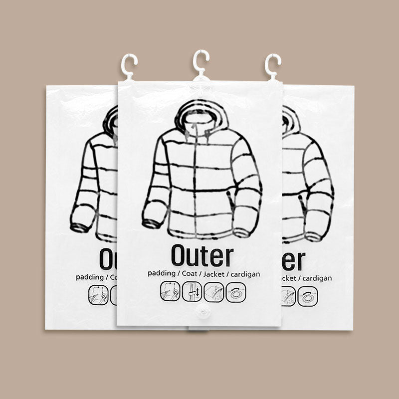 💎 50 % RABATT! 💎 Hängande vakuumförvaringspåsar – Ingen pump behövs, återanvändbara och dammtäta 👚🗄️