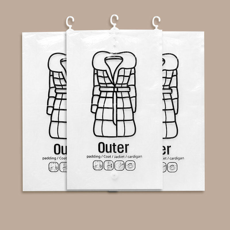 💎 50 % RABATT! 💎 Hängande vakuumförvaringspåsar – Ingen pump behövs, återanvändbara och dammtäta 👚🗄️