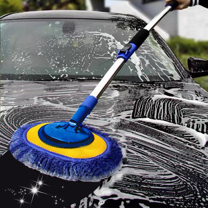 🚗50 % RABATT NU!🧽Slitstark biltvättsmopp med lång, teleskopisk aluminiumhandtag✨