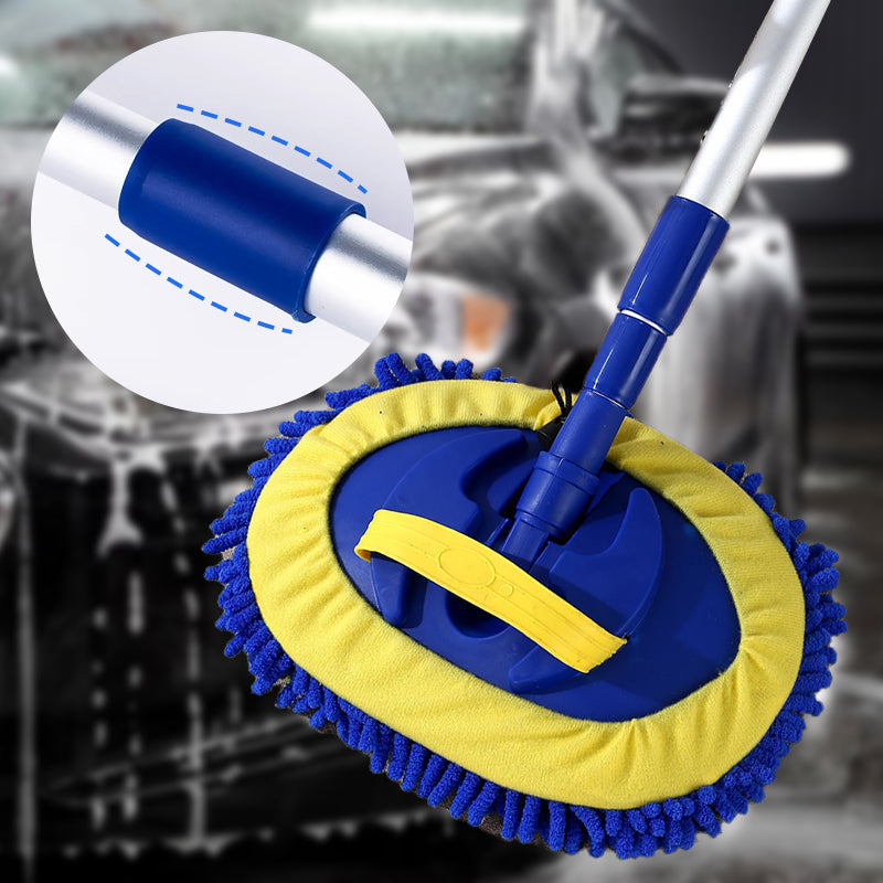 🚗50 % RABATT NU!🧽Slitstark biltvättsmopp med lång, teleskopisk aluminiumhandtag✨