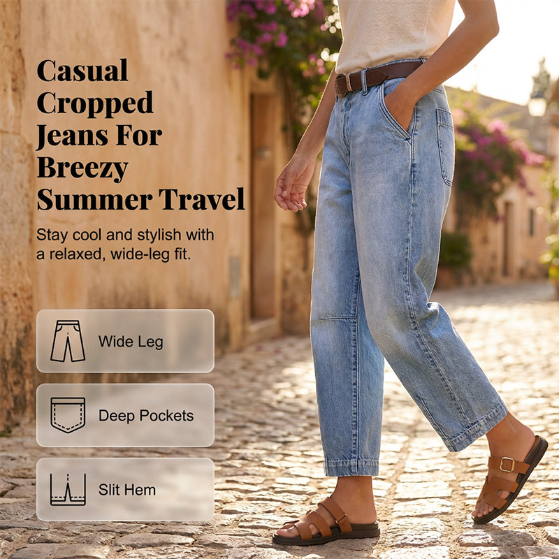 🌟 Dam high waist vida jeansshorts – Benlängande & vintage tvätt – Casual croppade byxor – perfekta för sommar, strand eller en ledig dag 👒