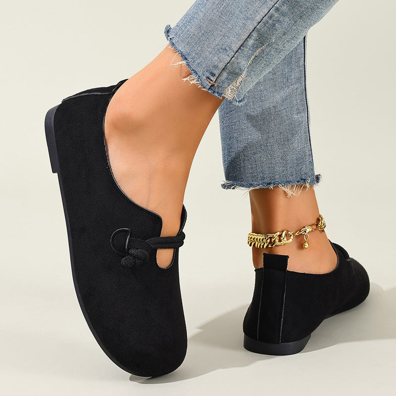🥿 50% RABATT NU! 🎀 Bekväma Slip-On Fuskmockasiner – Lätta Att Ta På, Rund Tå & Tidlösa Färger 💫