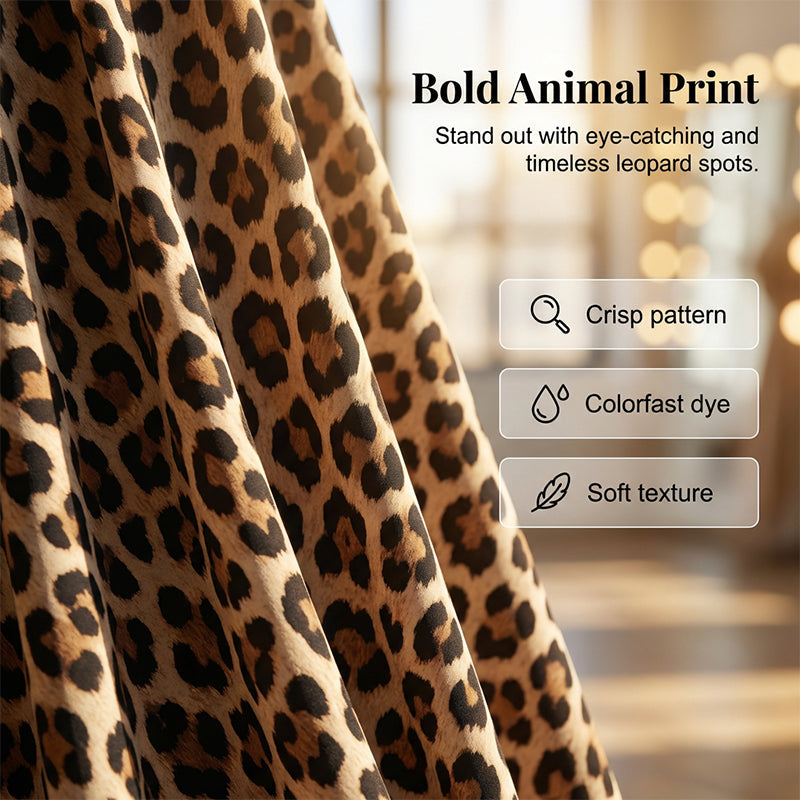 👗 50% RABATT NU! 🐆 Damernas Flödande Leopardmönstrad Lång Kjol – Hög Midja & Mångsidig Stil ✨