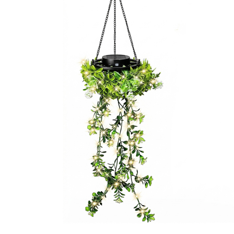 🔥50 % rabatt så länge lagret räcker!🎉Solcellsdriven hängande lampa i milangräs