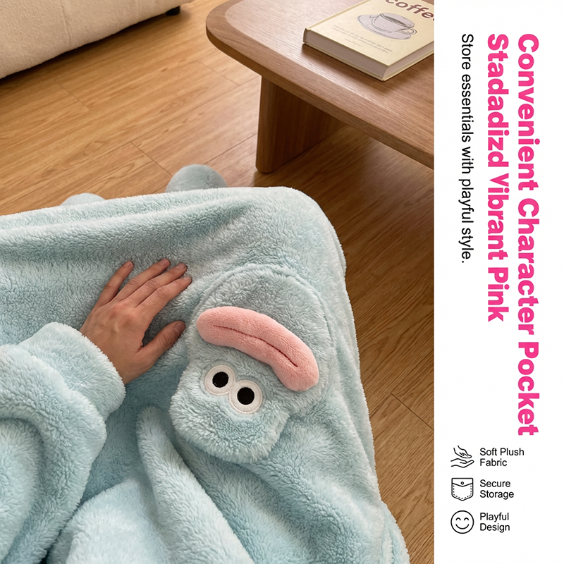 🔥50% RABATT! 🔥Elegans behöver inga ord 🐟Mjuk pyjamas i korallfleece med figurer🧸
