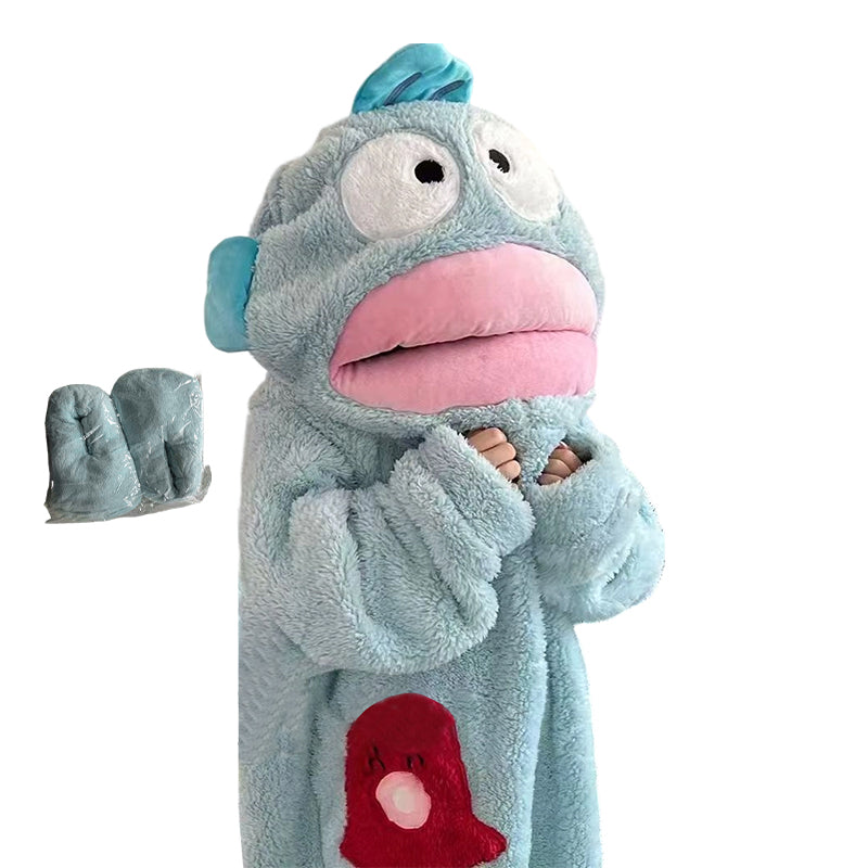 🔥50% RABATT! 🔥Elegans behöver inga ord 🐟Mjuk pyjamas i korallfleece med figurer🧸