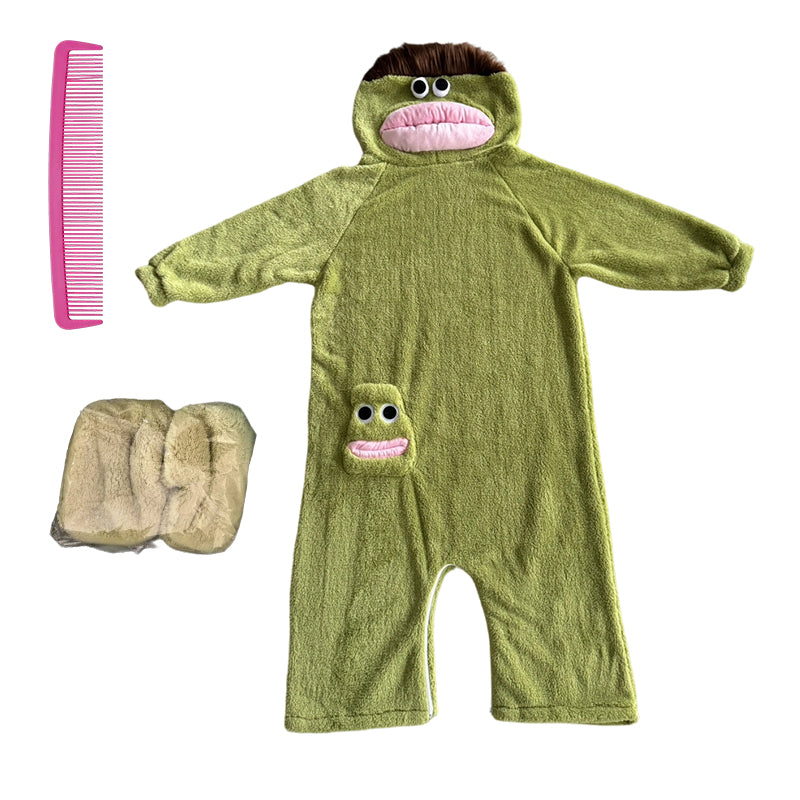 🔥50% RABATT! 🔥Elegans behöver inga ord 🐟Mjuk pyjamas i korallfleece med figurer🧸