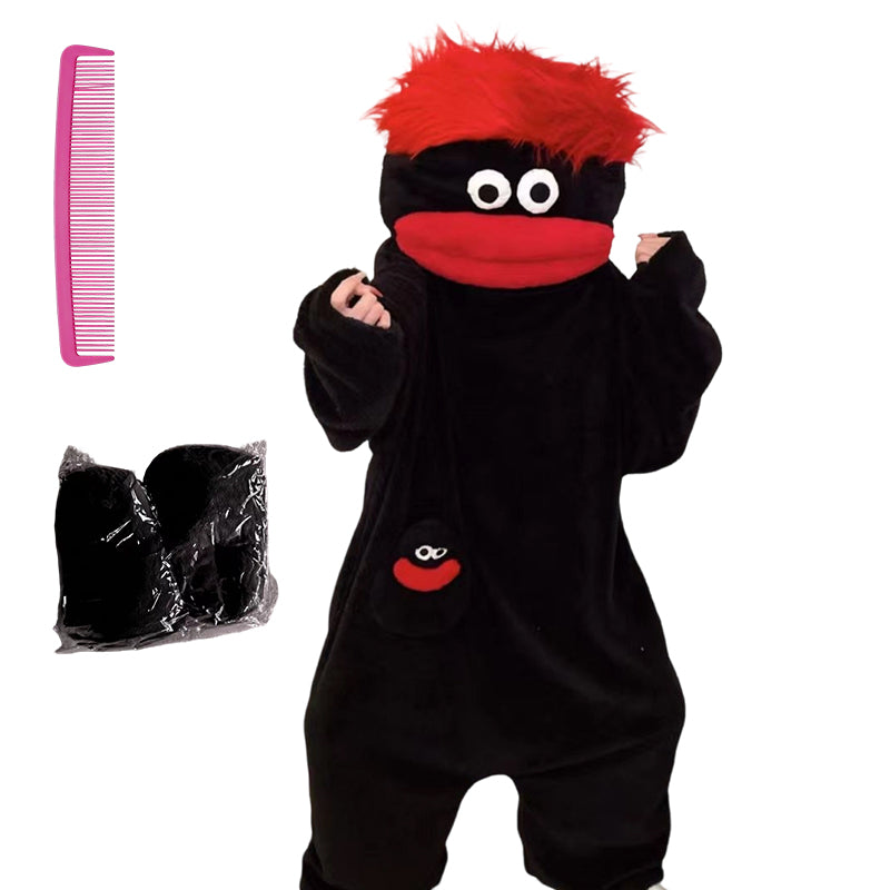🔥50% RABATT! 🔥Elegans behöver inga ord 🐟Mjuk pyjamas i korallfleece med figurer🧸