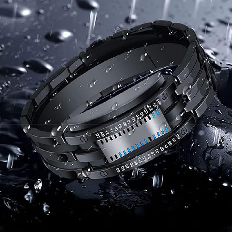 ⌚ 50% RABATT NU! 💙 Binär LED-klocka för Herr – Rostfritt Stål & Unikt Display – Sportig, Modern & Vattenresistent 🛡️.