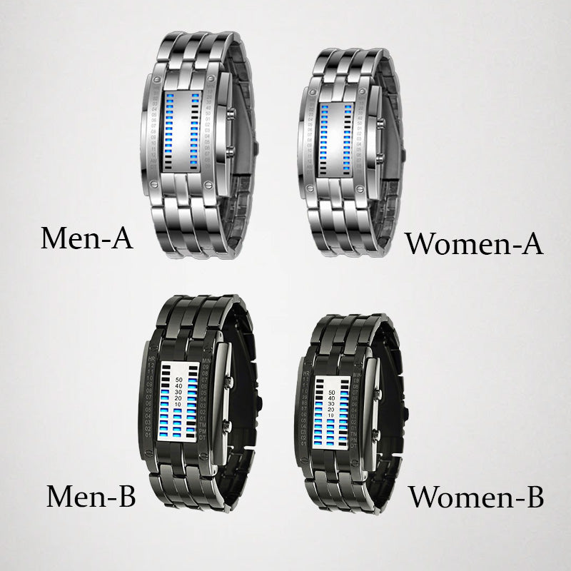 ⌚ 50% RABATT NU! 💙 Binär LED-klocka för Herr – Rostfritt Stål & Unikt Display – Sportig, Modern & Vattenresistent 🛡️.