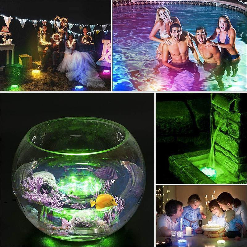 🏊 50% RABATT NU! 💡 Vattentäta LED-Poolampor med Fjärrkontroll – IP68 & 16 Färger – Skapa Magisk Stämning ✨