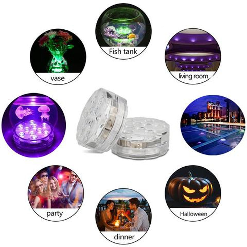 🏊 50% RABATT NU! 💡 Vattentäta LED-Poolampor med Fjärrkontroll – IP68 & 16 Färger – Skapa Magisk Stämning ✨