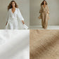 2026 års nyhet! 🌸Factory Direct Sales🔥 Elegant Tredelat Set för Dam - Kofta, Topp & Byxor med Vida Ben