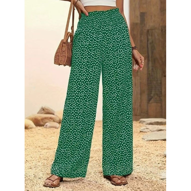 👖 Nyhet 2026✨ Plisserade dambyxor med hög midja och vid ben – bekväm passform, elegant design, för en trendig look 🌸