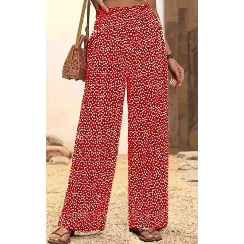 👖 Nyhet 2026✨ Plisserade dambyxor med hög midja och vid ben – bekväm passform, elegant design, för en trendig look 🌸