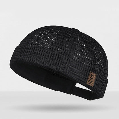 🧢 50% RABATT NU! 🌬️ Lättvikt Andningsbar Mesh Brimless Cap – Retro Docker Style, Justerbar & Ultralätt – Sval Komfort ✨