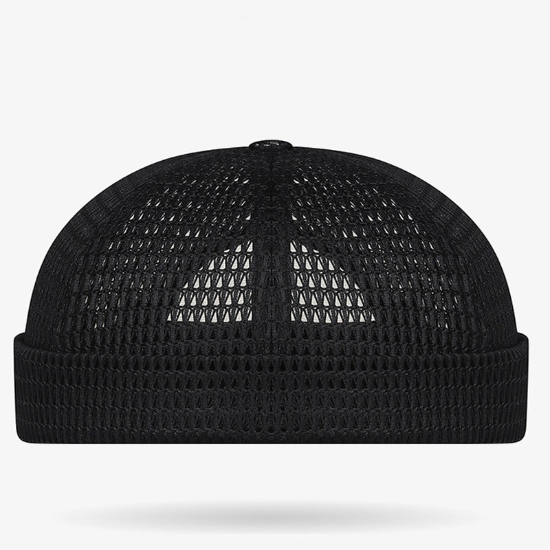 🧢 50% RABATT NU! 🌬️ Lättvikt Andningsbar Mesh Brimless Cap – Retro Docker Style, Justerbar & Ultralätt – Sval Komfort ✨