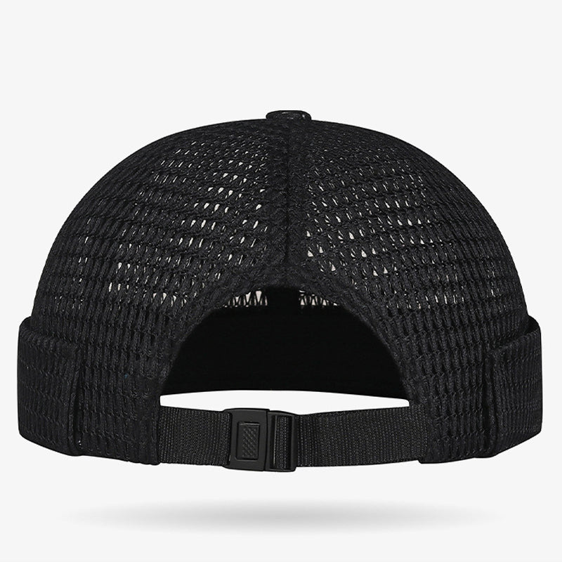 🧢 50% RABATT NU! 🌬️ Lättvikt Andningsbar Mesh Brimless Cap – Retro Docker Style, Justerbar & Ultralätt – Sval Komfort ✨