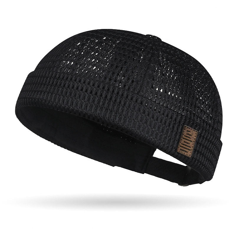 🧢 50% RABATT NU! 🌬️ Lättvikt Andningsbar Mesh Brimless Cap – Retro Docker Style, Justerbar & Ultralätt – Sval Komfort ✨