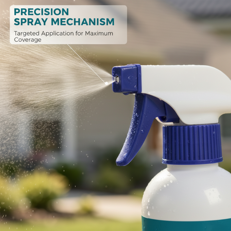 🌧️ Rengöringsspray för flera ytor av takmossa och alger – Spraya, skölj och se det glänsa! 🏠✨ Effektiv mot mossa, skonsam mot växter – ett renare tak på några minuter. 🌿💧