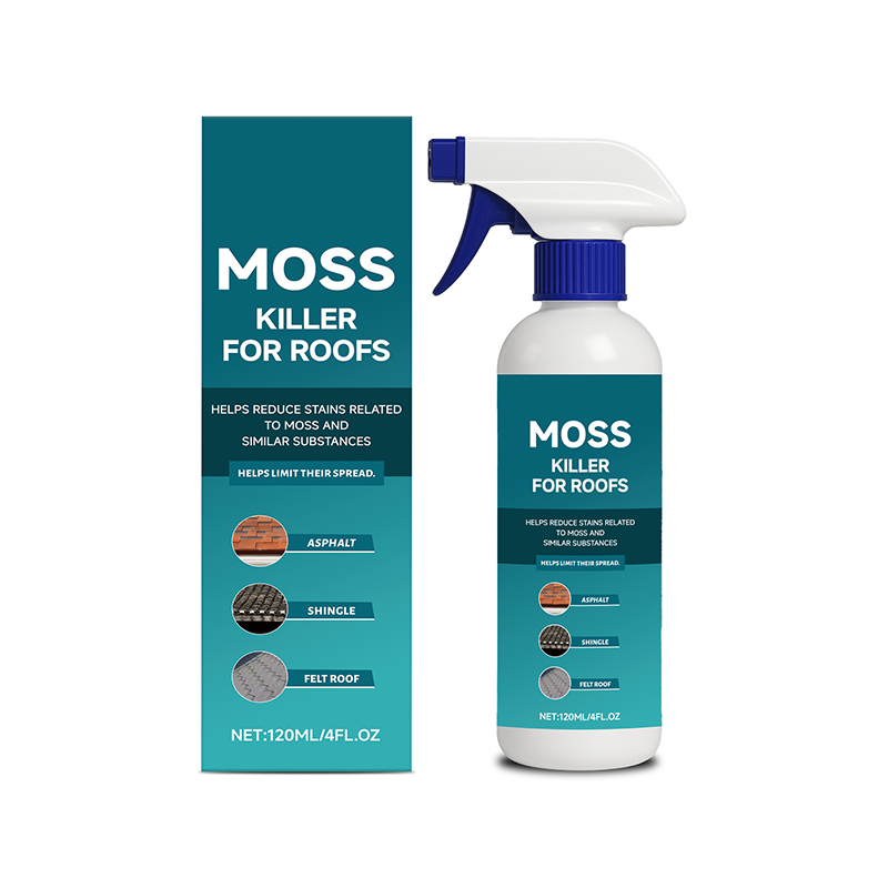 🌧️ Rengöringsspray för flera ytor av takmossa och alger – Spraya, skölj och se det glänsa! 🏠✨ Effektiv mot mossa, skonsam mot växter – ett renare tak på några minuter. 🌿💧