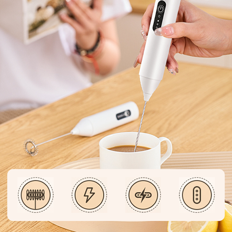 🥤 50% RABATT NU! ⚡ Elektrisk Drinkskummixare – 3 Hastigheter & USB-Återuppladdningsbar ☕