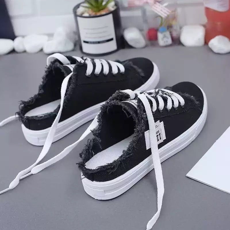 👟 52% RABATT! 👖 Damernas Denim Mule Sneakers – Slip-on Design, Bekväm Sula & Perfekt För En Avslappnad, Trendig Sommarlook ☀️