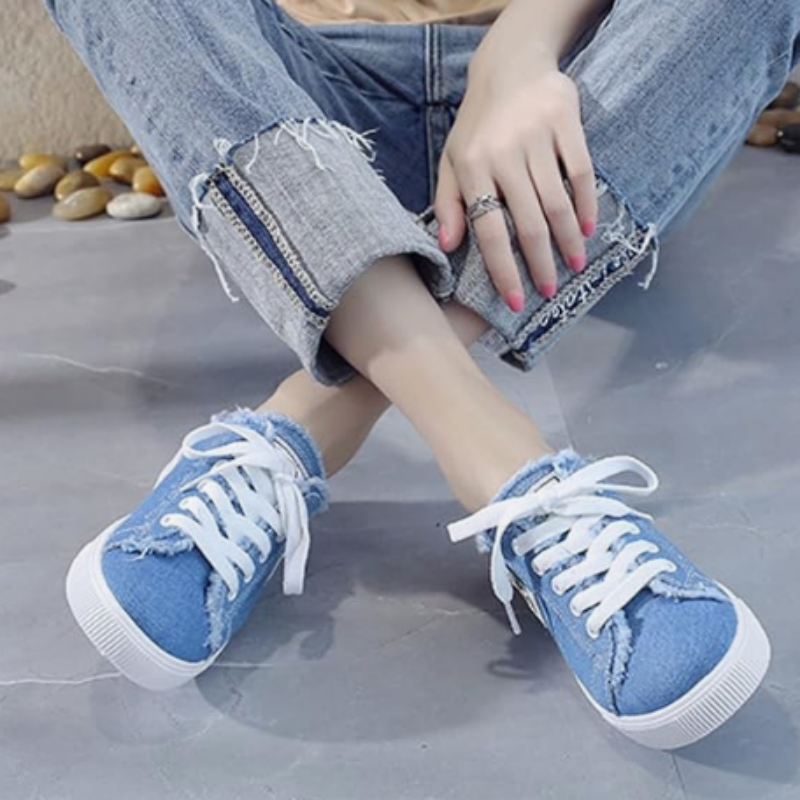 👟 52% RABATT! 👖 Damernas Denim Mule Sneakers – Slip-on Design, Bekväm Sula & Perfekt För En Avslappnad, Trendig Sommarlook ☀️