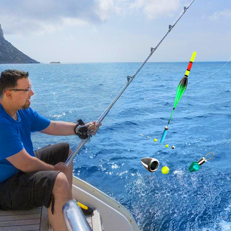 🎣 50% RABATT NU! 🌊 Automatisk Fiskeset – Automatisk Bottensökning & Färdigriggad – 100m Lina & Självlysande Flöte 🐟