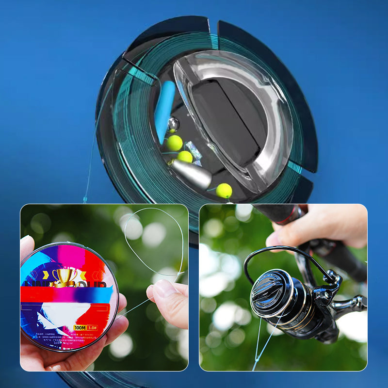 🎣 50% RABATT NU! 🌊 Automatisk Fiskeset – Automatisk Bottensökning & Färdigriggad – 100m Lina & Självlysande Flöte 🐟