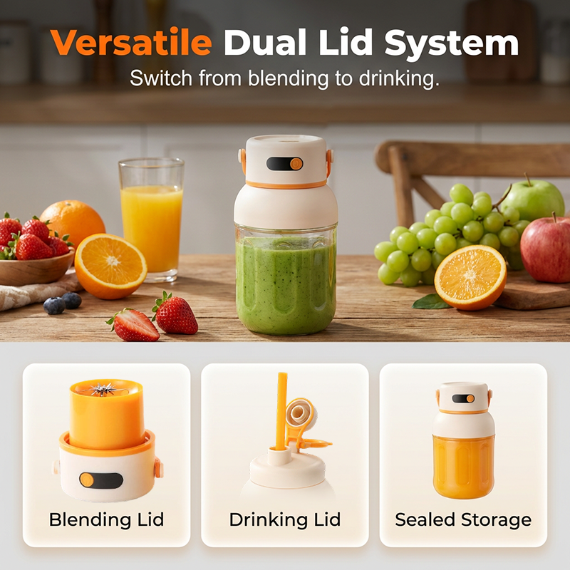 🔥50% RABATT!🔥🍓 Bärbar personlig mixer för milkshakes och smoothies | USB-laddningsbar minijuicekopp