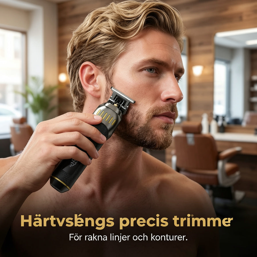 🌞50% RABATT!🧔Luxe 3-i-1 professionell vårdset för män - T-skärmaskin, folieklippare & näsborstrimmer - Med LED-display & USB-laddbar