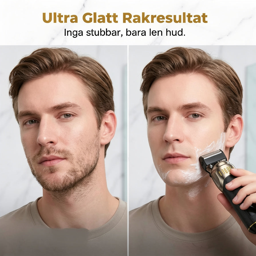 🌞50% RABATT!🧔Luxe 3-i-1 professionell vårdset för män - T-skärmaskin, folieklippare & näsborstrimmer - Med LED-display & USB-laddbar